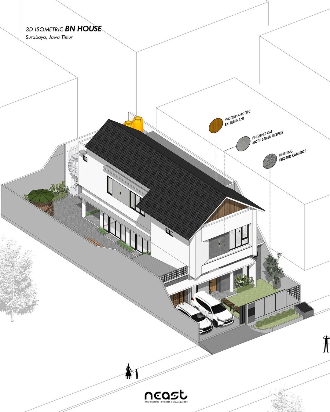 Isometric Design BN House -- Surabaya, Jawa TimurProject year - 2025Land area - 360 sqmStatus -