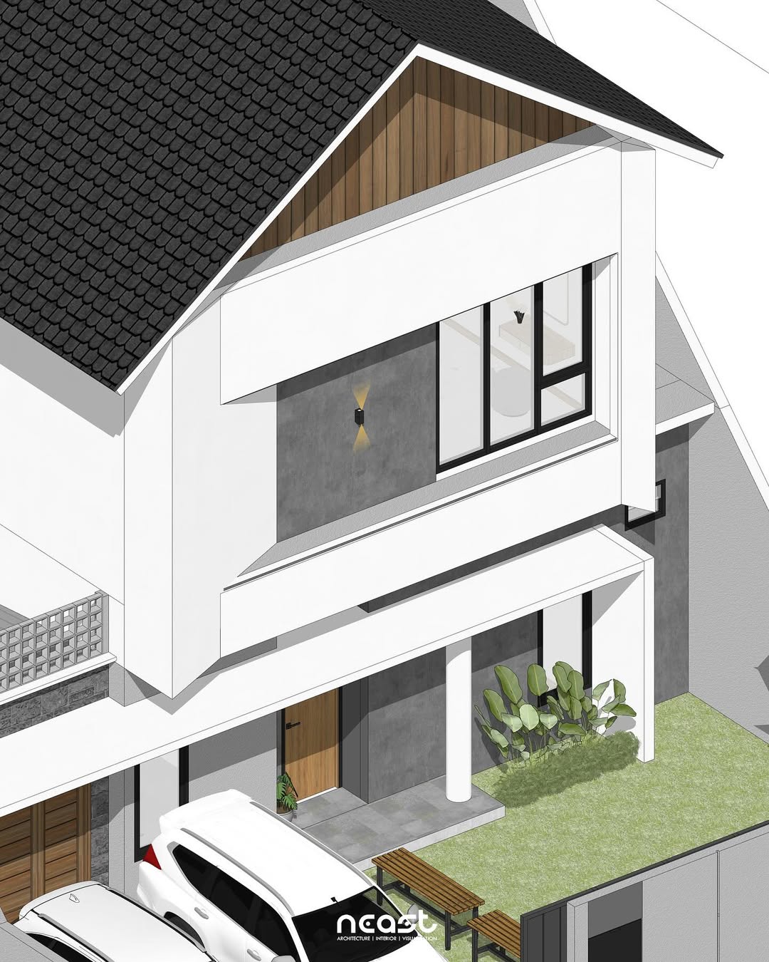 Isometric Design BN House -- Surabaya, Jawa TimurProject year - 2025Land area - 360 sqmStatus - (1)
