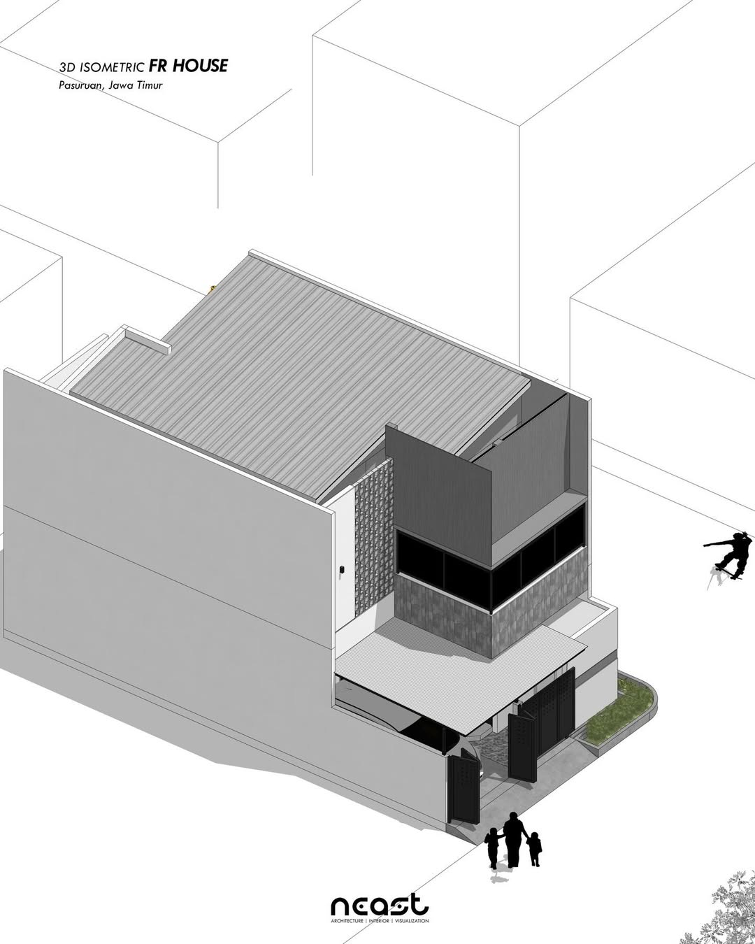 Isometric Design FR House -- Pasuruan, Jawa TimurProject year - 2025Land area - 98 sqmStatus - A (1)