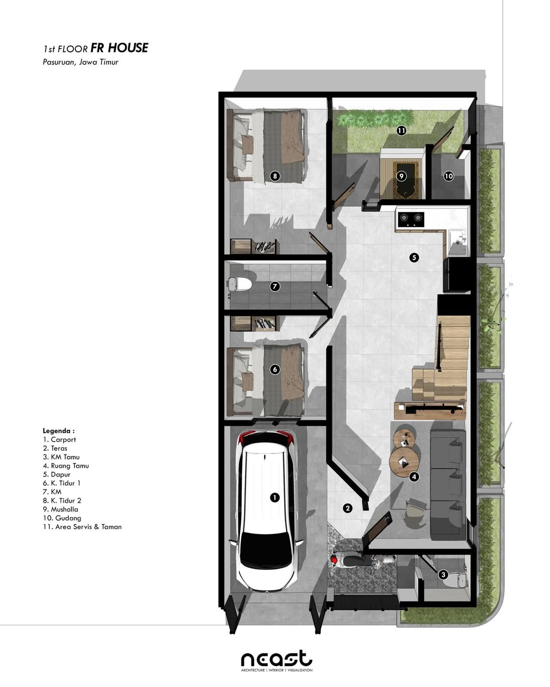 Isometric Design FR House -- Pasuruan, Jawa TimurProject year - 2025Land area - 98 sqmStatus - A (4)