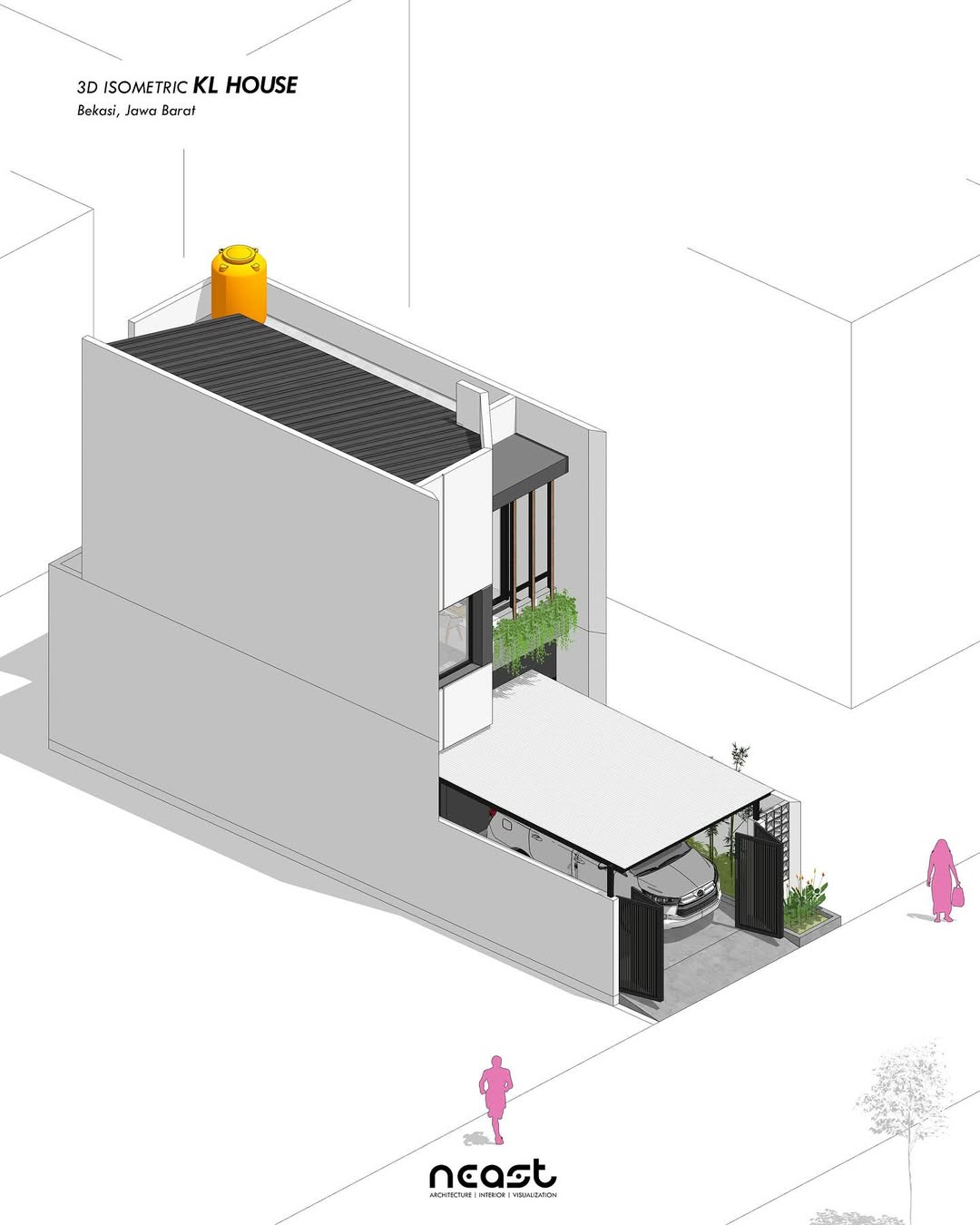 Isometric Design KL House -- Bekasi, Jawa BaratProject year - 2025Land area - 70 sqmStatus - App (1)