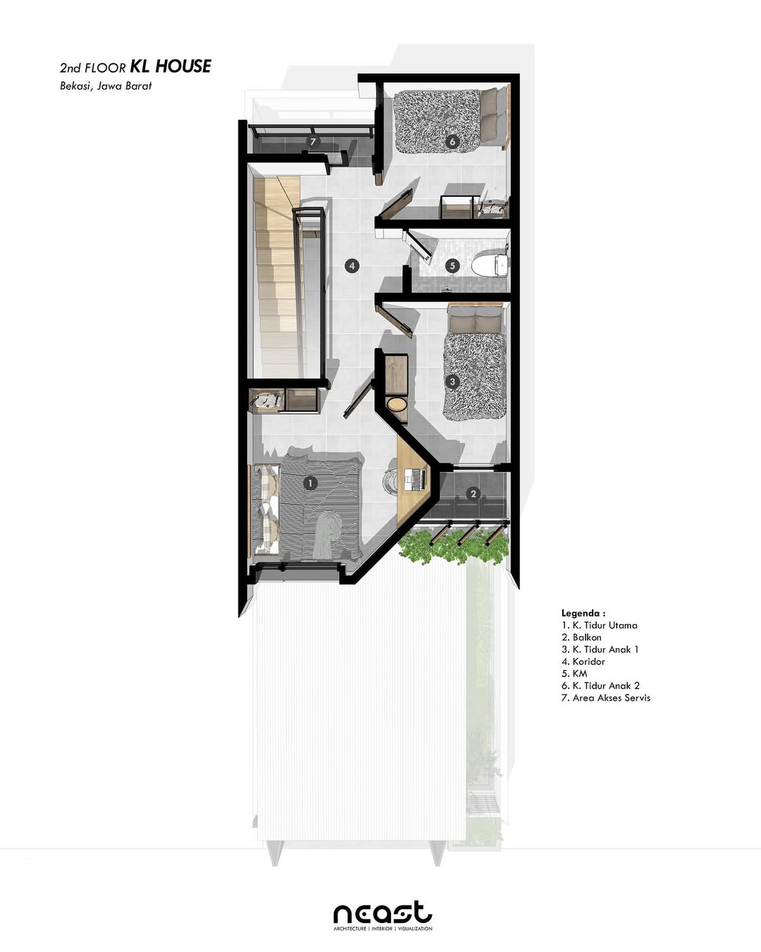 Isometric Design KL House -- Bekasi, Jawa BaratProject year - 2025Land area - 70 sqmStatus - App (3)