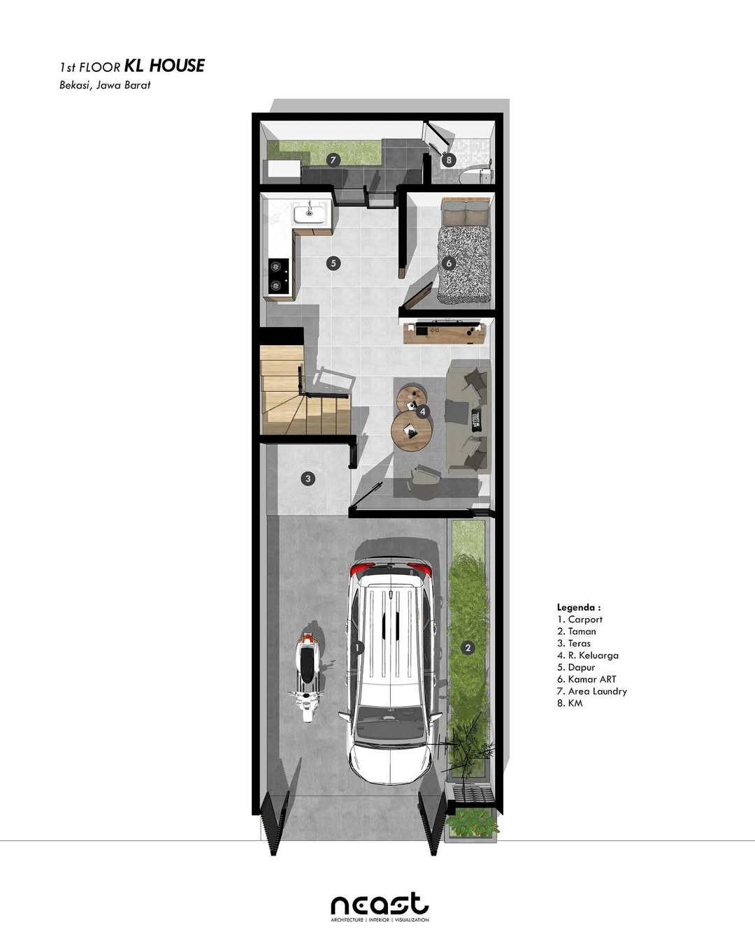 Isometric Design KL House -- Bekasi, Jawa BaratProject year - 2025Land area - 70 sqmStatus - App (4)