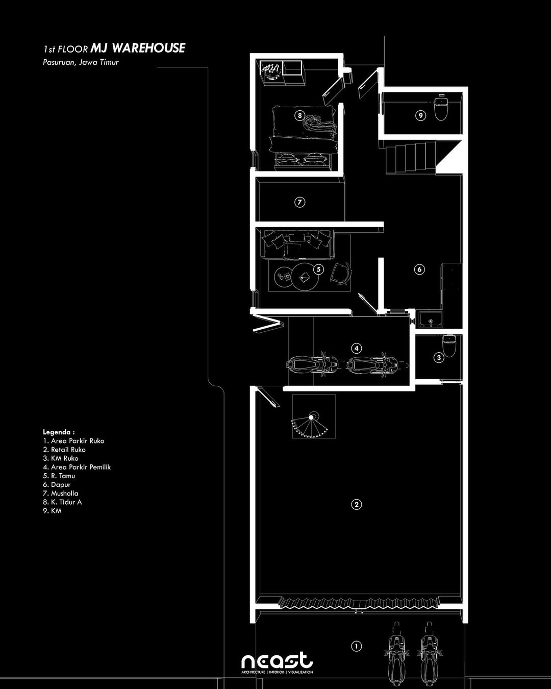Isometric Design MJ Warehouse -- Pasuruan, Jawa TimurProject year - 2025Land area - 123,5 sqmSta (2)