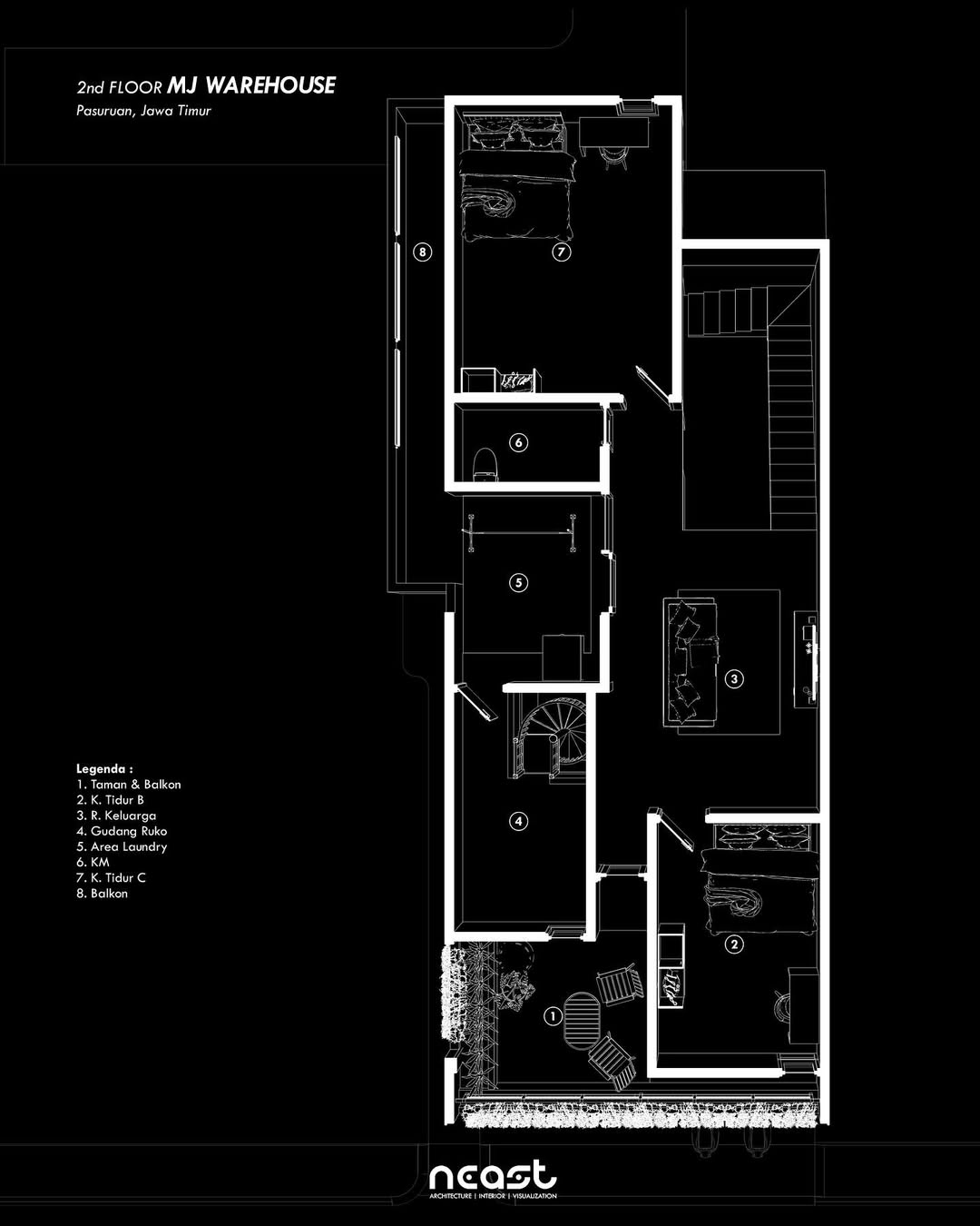 Isometric Design MJ Warehouse -- Pasuruan, Jawa TimurProject year - 2025Land area - 123,5 sqmSta (3)