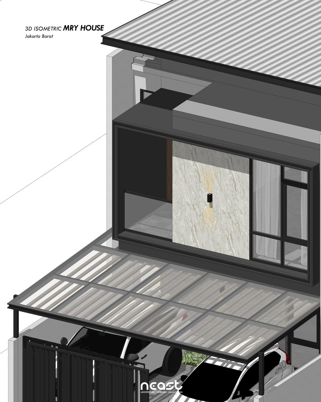 Isometric Design MRY House -- Jakarta BaratProject year - 2026Land area - 126 sqmStatus - Approv (2)