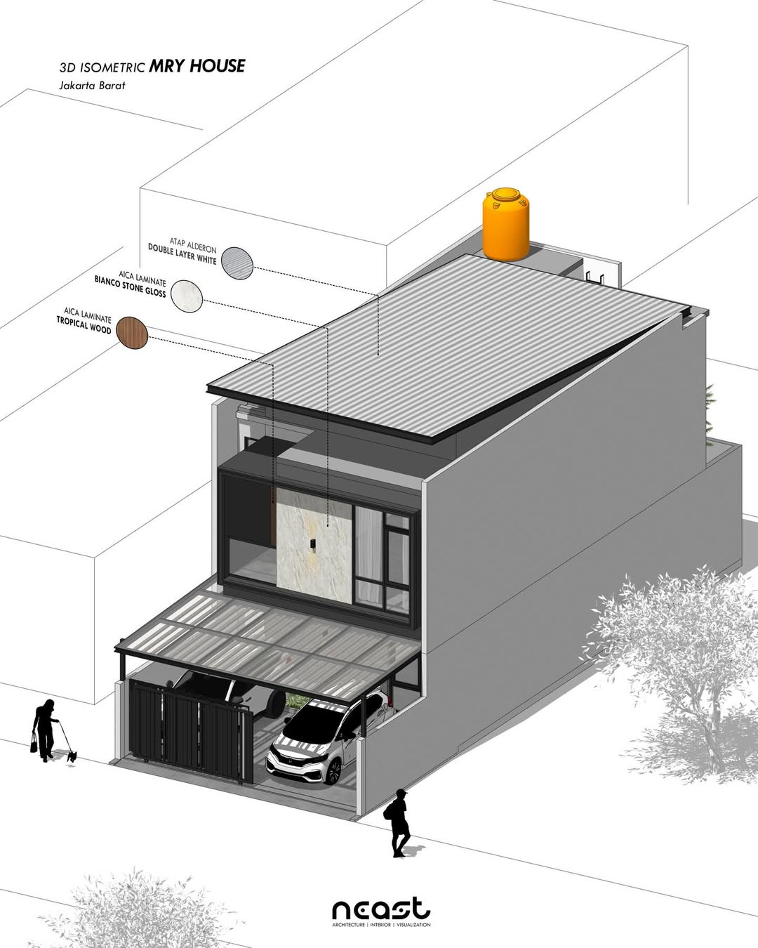 Isometric Design MRY House -- Jakarta BaratProject year - 2026Land area - 126 sqmStatus - Approv